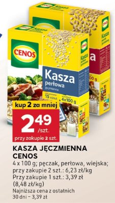 Kasza jęczmienna Cenos promocja w Stokrotka