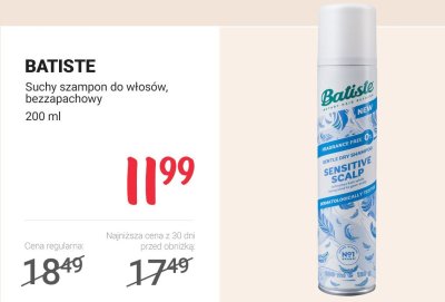 Suchy szampon Batiste promocja w Rossmann