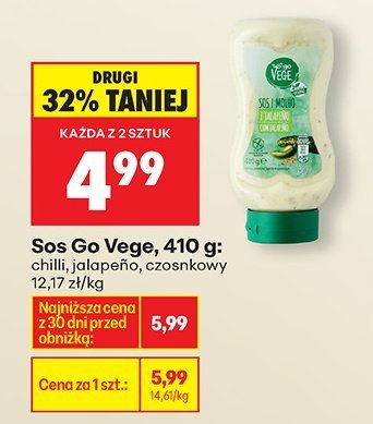 Sos Go Vege, 410 g promocja w Biedronka