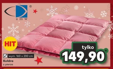 Kołdra z pierzem 160 x 200 cm Amw promocja w Selgros