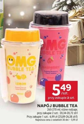 Napój Bubble Tea OMG Bubble Tea różne rodzaje promocja w Stokrotka