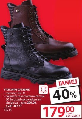 Trzewiki damskie - 36-41 promocja w Selgros