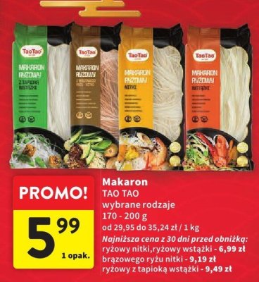 Makaron TAO TAO wybrane rodzaje promocja w Intermarche