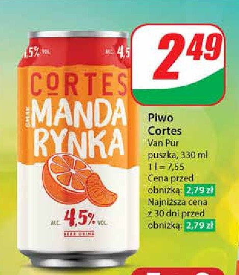 Piwo Cortes mandarynka promocja