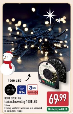 Łańcuch świetlny 1000 LED  promocja w Aldi
