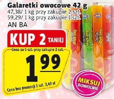 Galaretki owocowe 42 g promocja w Prim Market