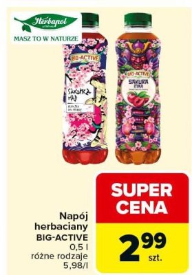 Napój herbaciany BIG-ACTIVE różne rodzaje promocja w Carrefour
