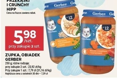 Zupka obiadek Gerber różne rodzaje promocja w Stokrotka