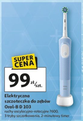Szczoteczka elektryczna do zębów Oral-B D 103 promocja w Auchan