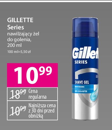 Żel do golenia nawilżający Gillette series promocja