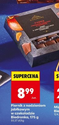 Piernik z nadzieniem jabłkowym w czekoladzie  promocja w Biedronka