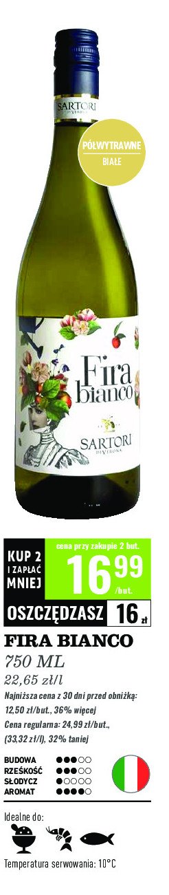 Wino Fira bianco promocja w Biedronka
