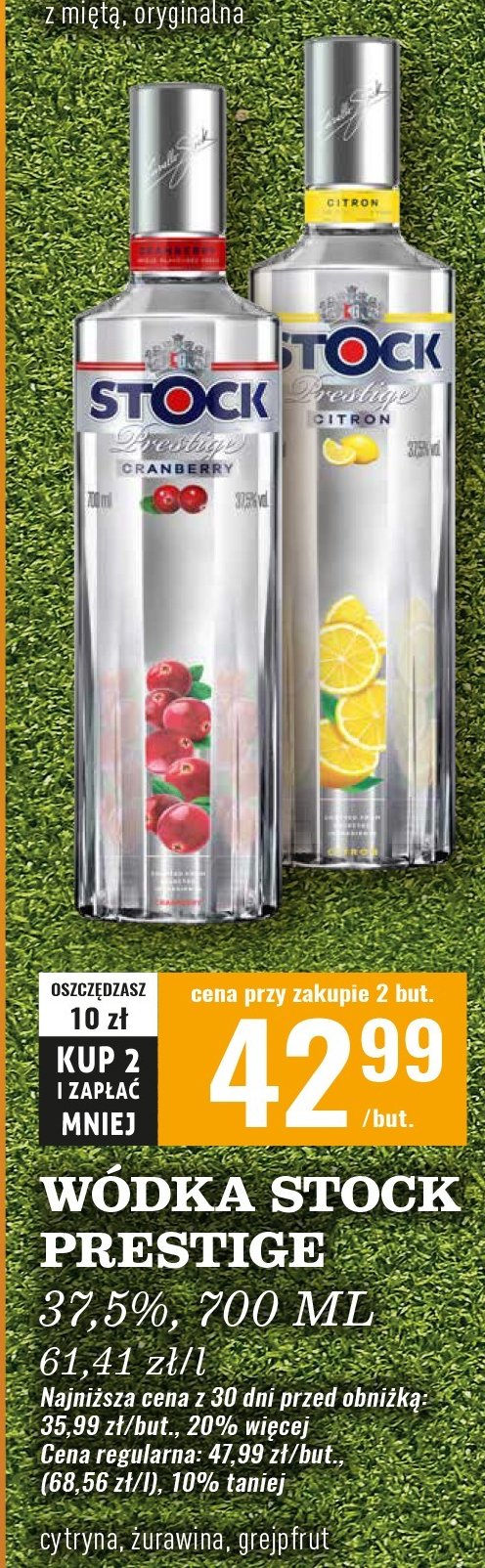 Wódka Stock prestige citron promocja w Biedronka