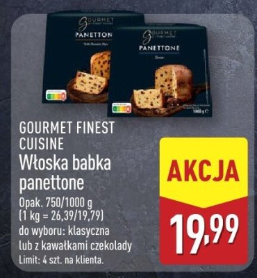 Babka Gourmet Finest Cuisine Włoska babka panettone promocja w Aldi