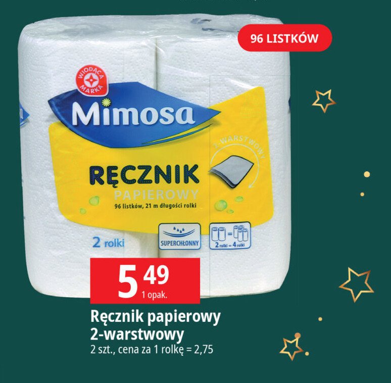 Ręcznik kuchenny Wiodąca marka mimosa promocja w Leclerc