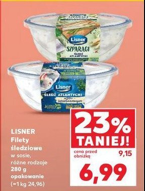Filety 艣ledziowe w sosie 艣mietanowym ze szparagami Lisner smak sezonu promocja