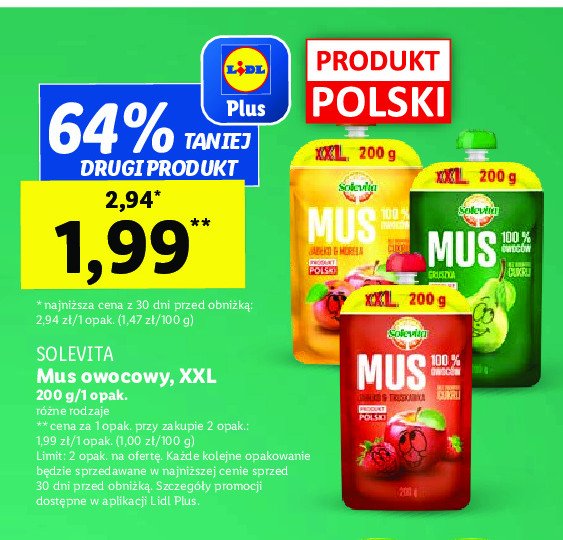 Mus truskawka Solevita promocja