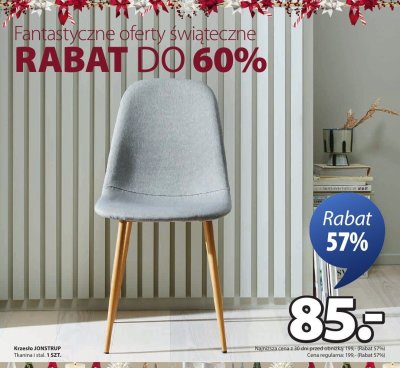 Krzesło JONSTRUP tkanina i stal promocja w Jysk