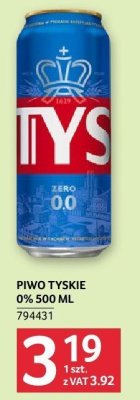 Piwo Tyskie 0% 500 ml promocja w Selgros