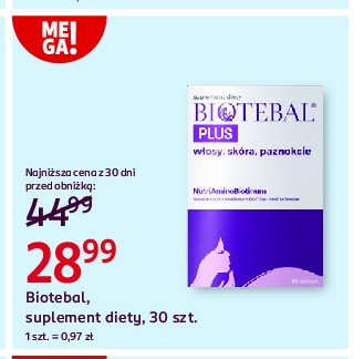 Tabletki Biotebal plus promocja w Rossmann
