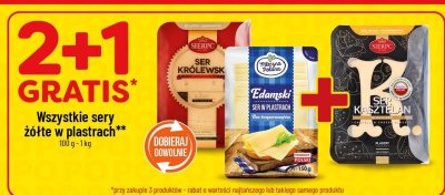 Ser żółty w plastrach Ser Kasztelan promocja w POLOmarket