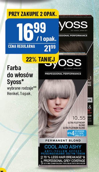 Farba do włosów 10-55 Syoss baseline promocja