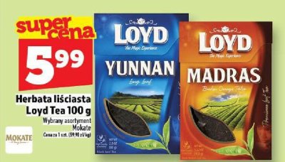 Herbata liściasta Loyd Tea 100 g różne smaki Mokate promocja w TOPAZ