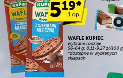 Wafle Kupiec wybrane rodzaje promocja w Groszek