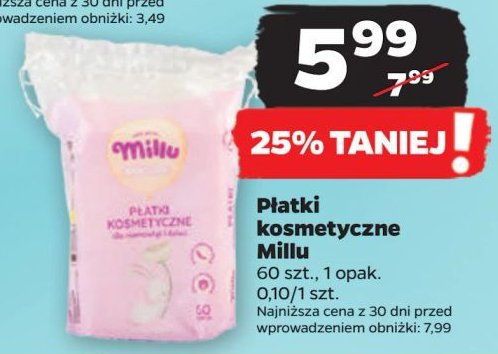 Płatki kosmetyczne Millu promocja