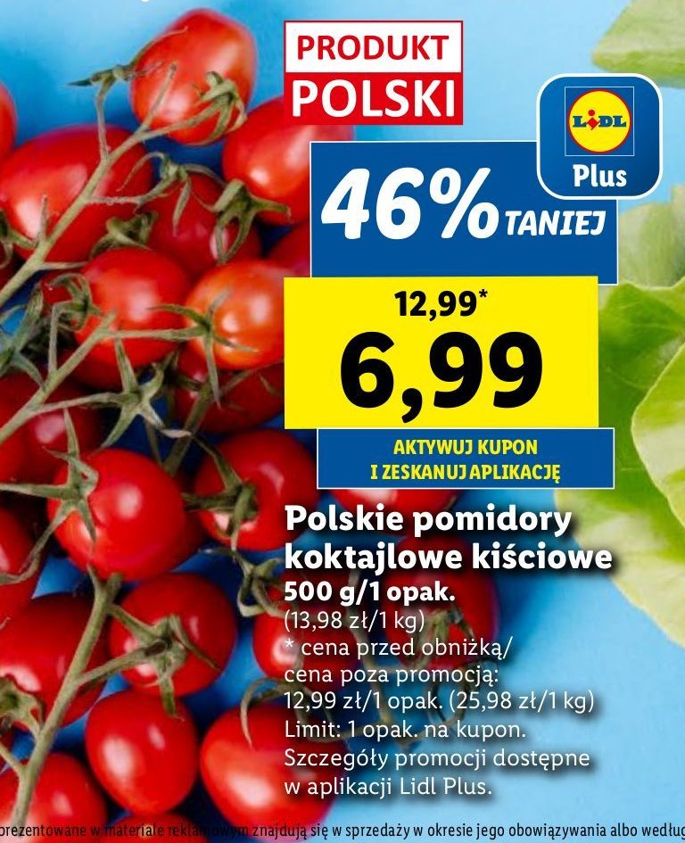 Pomidory koktajlowe polska promocja