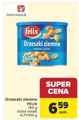 Orzeszki ziemne Felix różne smaki promocja w Carrefour