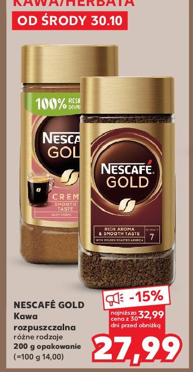 Kawa Nescafe gold crema promocja