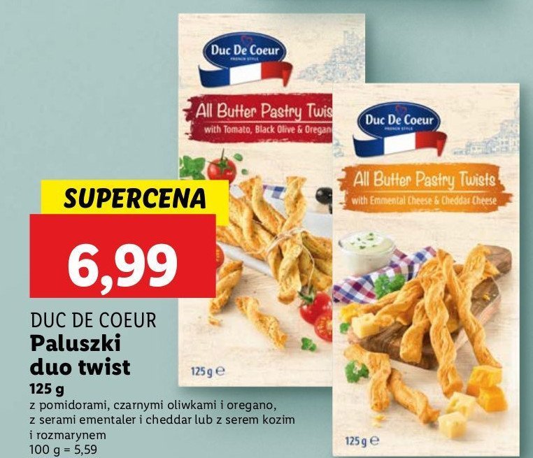 Paluszki z serem kozim i rozmarynem Duc de coeur promocja