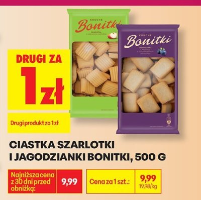 Ciastka szarlotki Bonitki 500 g promocja w Biedronka