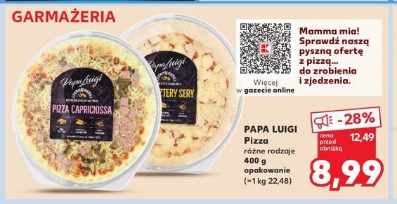 Pizza capricciosa Papa luigi promocja