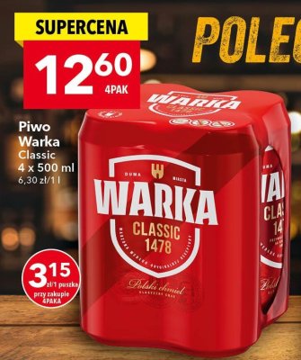 Piwo Warka Classic promocja w LEWIATAN