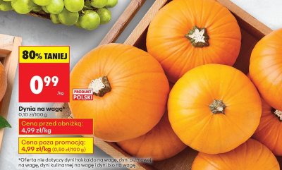 Dynia na wagę promocja w Biedronka