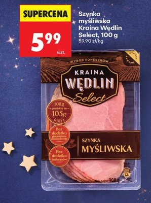 Szynka myśliwska Kraina Wędlin Select promocja w Biedronka