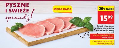 Schab wieprzowy kotlety Mega Paka promocja w Biedronka