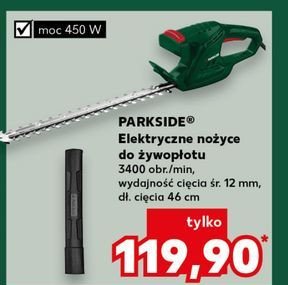 Nożyce elektryczne do żywopłotu 450 w Parkside promocja