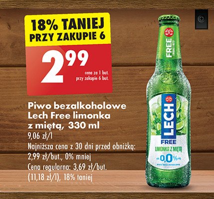 Piwo Lech free limonka z miętą promocja