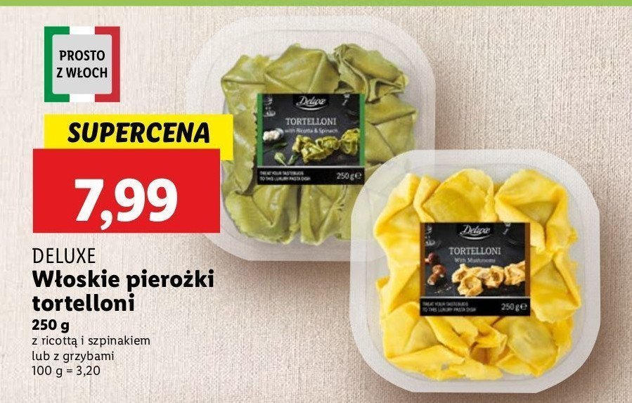 Tortelloni ze szpinakiem Deluxe promocja w Lidl