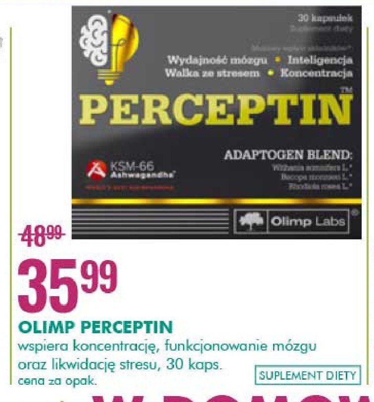 Suplement poprawiaj膮cy prace m贸zgu ksm-66 Olimp labs perceptin promocja