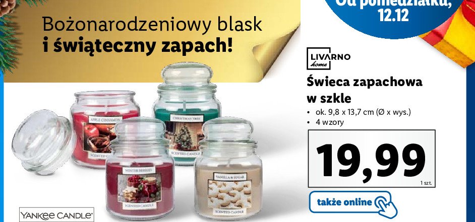 艢wieca w szkle 9.8 x 13.7 cm promocja