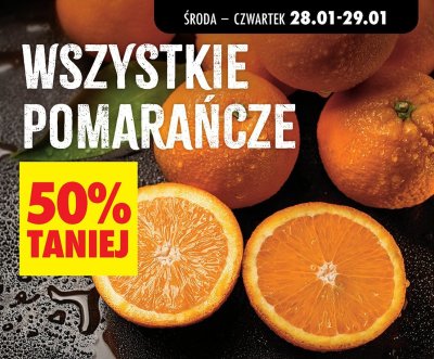 Pomarańcze wszystkie -50% promocja w Biedronka