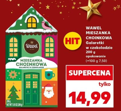 Mieszanka choinkowa Galaretki w czekoladzie Wawel 200 g promocja w Kaufland