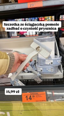 Szczotka ze ściągaczką do czyszczenia prysznica promocja w Biedronka