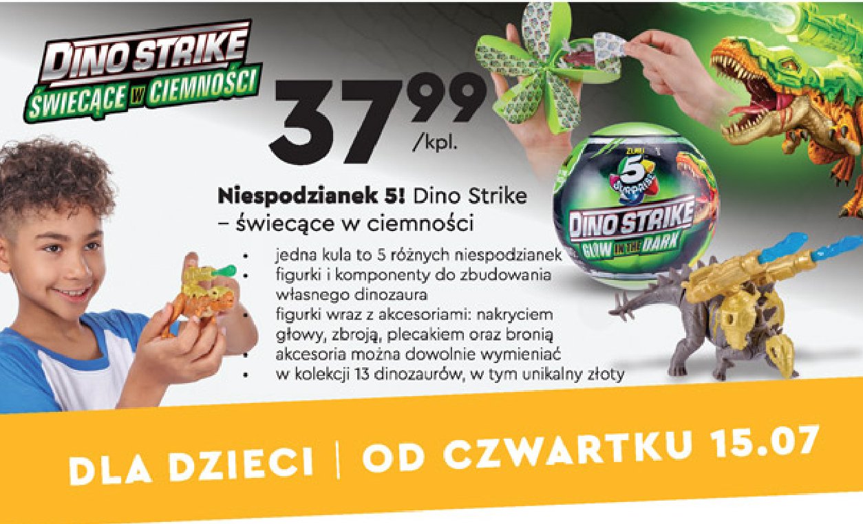 Kula niespodzianek 5 dino strike Epee promocja