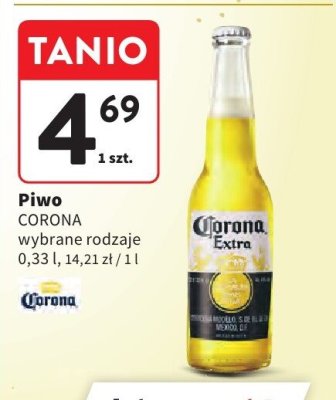 Piwo Corona wybrane rodzaje promocja w Intermarche