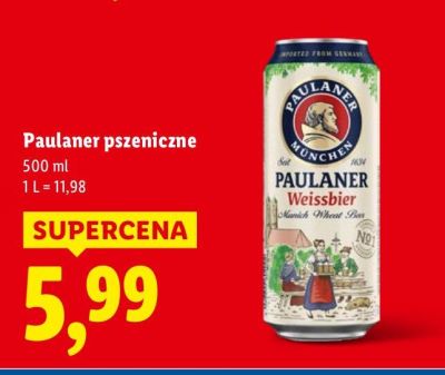 Piwo Paulaner pszeniczne promocja w Lidl